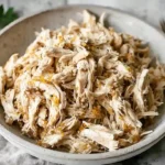 Shredded chicken recipes – tender, juicy pulled chicken in a bowl