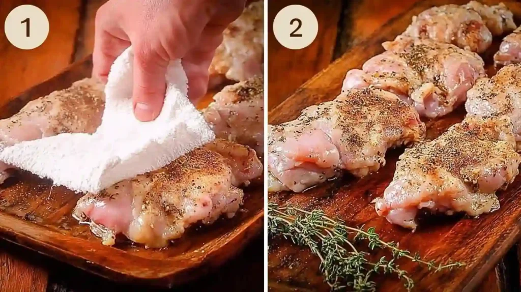 Served one pan boneless skinless chicken thigh recipe with sides